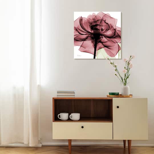 Empire Art Direct 24" x 24" Chianti Rose II Frameless Free Floating Printed Tempered Glass Wall Art